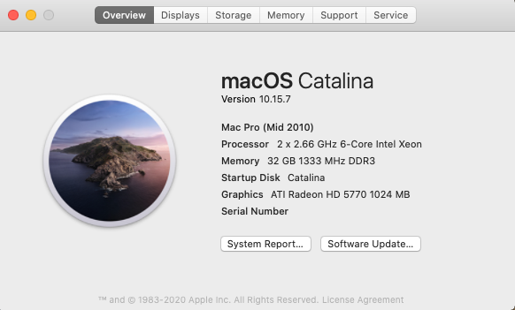 macOS Catalina 10.15 - About This Mac