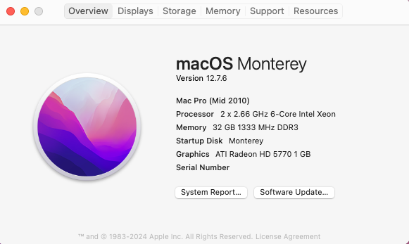 macOS Monterey 12 - About This Mac