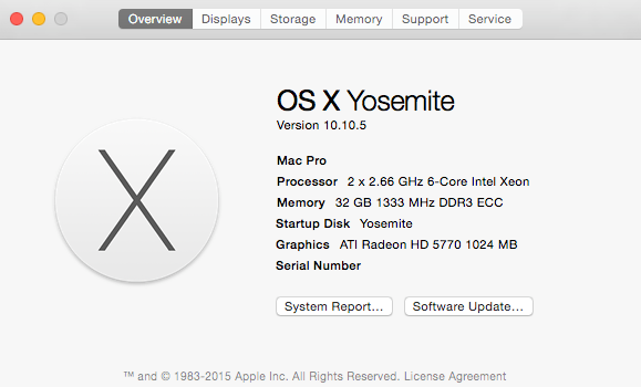 OS X Yosemite 10.10 - About This Mac